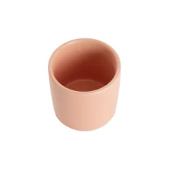 Ceramic Cylinder Pot Mini Satin Matte Coral (8x7cmH)