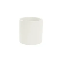 Ceramic Cylinder Pot Satin Matte White (15.5x15cmH)