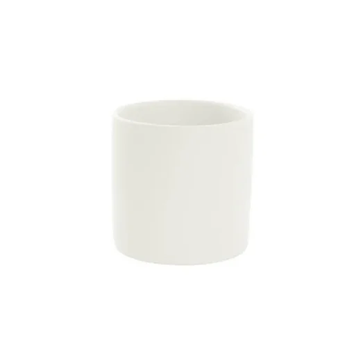 Ceramic Cylinder Pot Satin Matte White (15.5x15cmH)