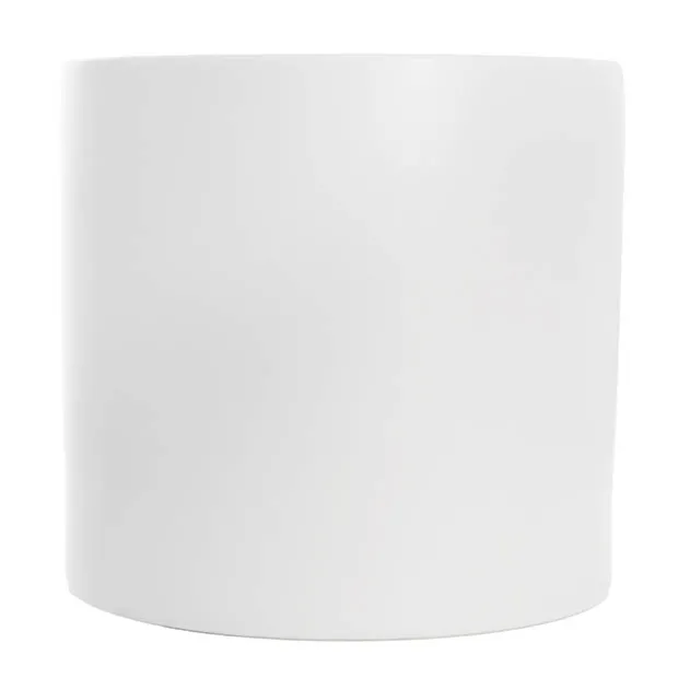 Ceramic Cylinder Pot Satin Matte White (25Dx24cmH)