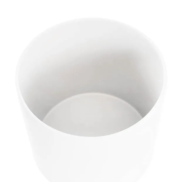 Ceramic Cylinder Pot Satin Matte White (25Dx24cmH)