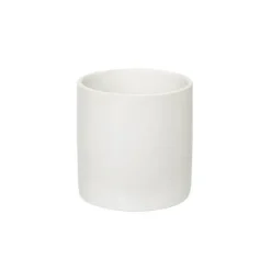 Ceramic Cylinder Pot Satin Matte White (14x14cmH)