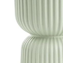 Ceramic Cyprus Egg Cup Vase Matte Sage (15Dx20cmH)
