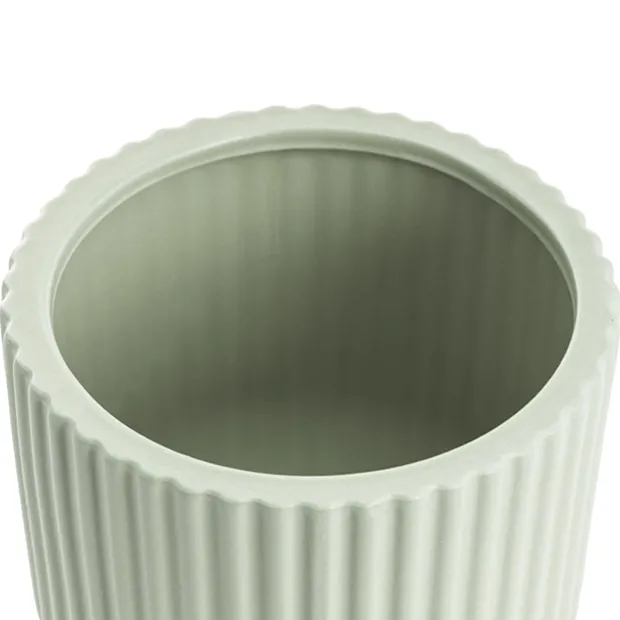 Ceramic Cyprus Egg Cup Vase Matte Sage (15Dx20cmH)