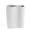 Ceramic Cyprus Muse Vase Matte White (17x7x23cmH)