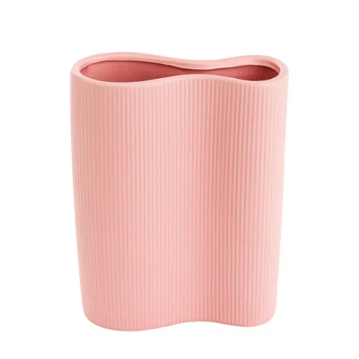 Ceramic Cyprus Muse Vase Matte Light Pink (17x7x23cmH)