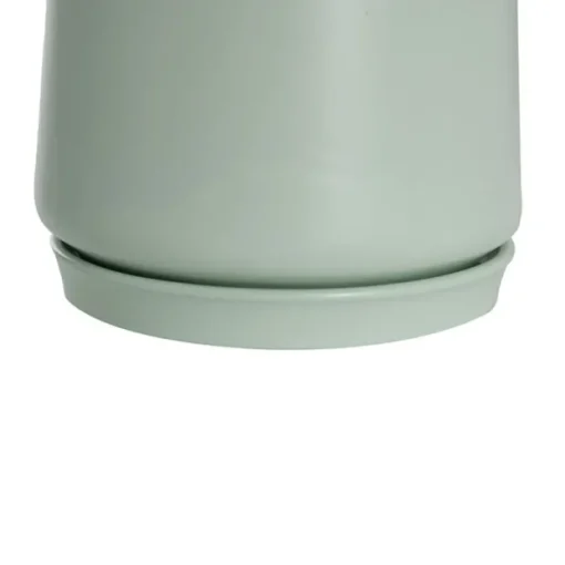 Ceramic Loreto Belly Pot & Plate Matte Sea Foam (15x14cmH)