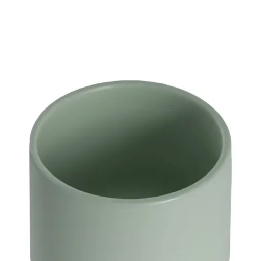 Ceramic Loreto Belly Pot & Plate Matte Sea Foam (15x14cmH)