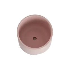 Ceramic Loreto Belly Pot & Plate Matte Pink Sand (15x14cmH)