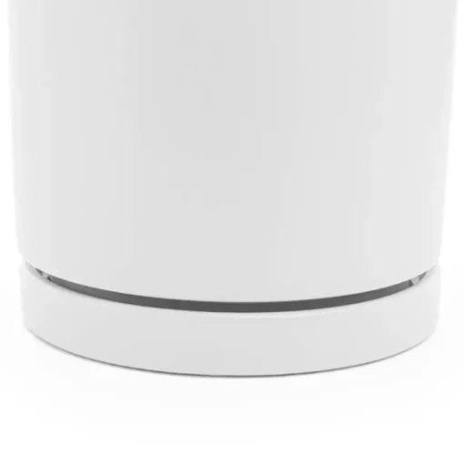 Ceramic Loreto Plant Pot & Plate Matte White (18Dx18.5cmH)