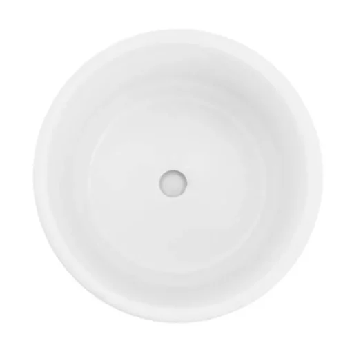Ceramic Loreto Plant Pot & Plate Matte White (18Dx18.5cmH)