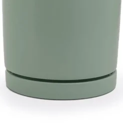 Ceramic Loreto Plant Pot & Plate Sea Foam (18Dx18.5cmH)