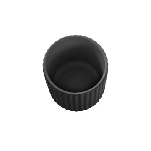 Ceramic Mykonos Muse Vase Matte Black (8x8x9cmH)