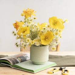 Ceramic Mykonos Muse Vase Matte Sage (14x14x14cmH)