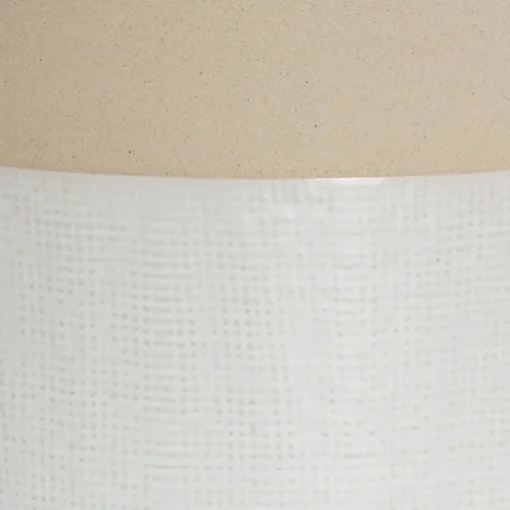 Ceramic Pencil Pot Matte White (13Dx12cmH)