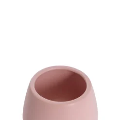 Ceramic Taron Belly Pot Matte Soft Pink (13x10cmH)