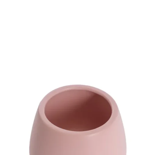 Ceramic Taron Belly Pot Matte Soft Pink (13x10cmH)