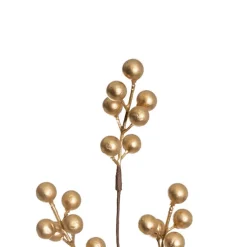 Christmas Berry Long Stem Spray Gold (85cmH)