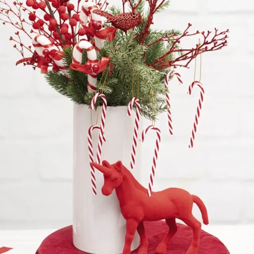 Christmas Candy Cane Pack 5 Red & White (13cmH)