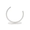 Circular Edging Over Metal Vase White (25cmH)