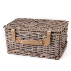 Classic 4 Person Picnic Basket Brown (42x28x20cmH)