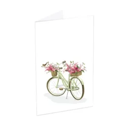 Classic Gift Card & Envelope Garden Bike Pk25 (6.5x10cmH)
