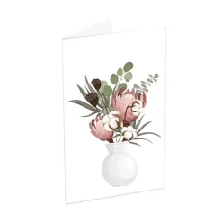 Classic Gift Card & Envelope Natives Vase Pk25 (6.5x10cmH)