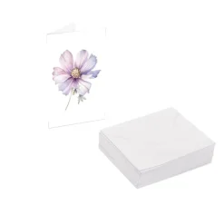 Classic Gift Card & Envelope Lilac Flower Pk25 (6.5x10cmH)