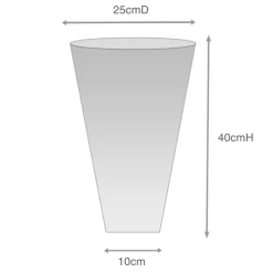 Clear Cello Sleeve V Shape OPP 40mic (25cmDx40cmH) Pack 50