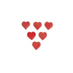 Confetti Heart Shape Tissue 25g Bag (2.5cmD) Red