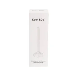 Contemporary Fluted Taper Dinner Candle (10Dx30cmH) White