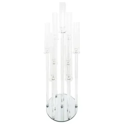 Crystal Candelabra 10 Glass Candle Holders Clear (109cmH)