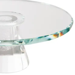 Crystal Glass Cake Stand Low Rise Clear (20cmDx6.5cmH)