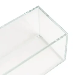 Crystal Glass Rectangle Low Rise Trough Clear (40x12cmH)