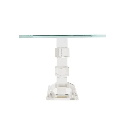 Crystal Glass Square Cake Stand Clear (23x22cmH)