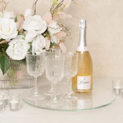 Crystal Lazy Susan Rotating Display Stand Clear (40cmDx3cmH)