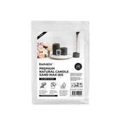 Crystal Natural Candle Sand Wax with 40 Wicks Black (1kg)