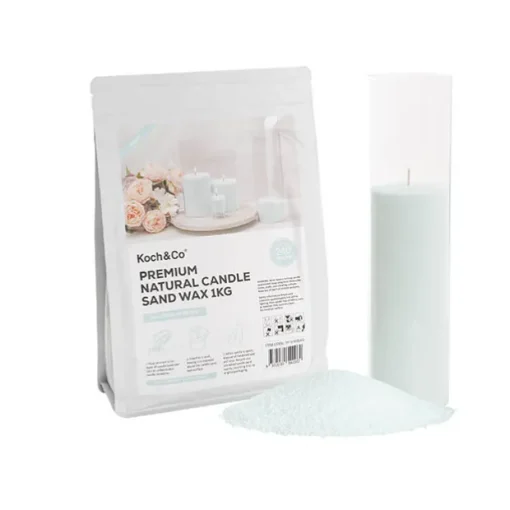 Crystal Natural Candle Sand Wax with 40 Wicks Aqua (1kg)