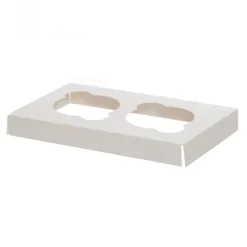 Cupcake Insert Double Cupcakes White (105x175x20mmH)