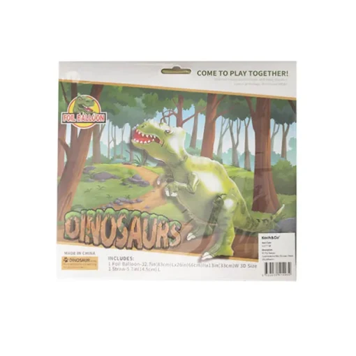 3D Foil Balloon Tyrannosaurus Rex Dinosaur Green (83Lx66cmH)