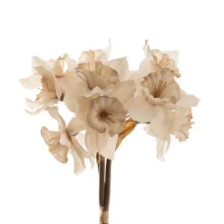 Daffodil Bunch x 9 Heads Nude Beige (40cmH)