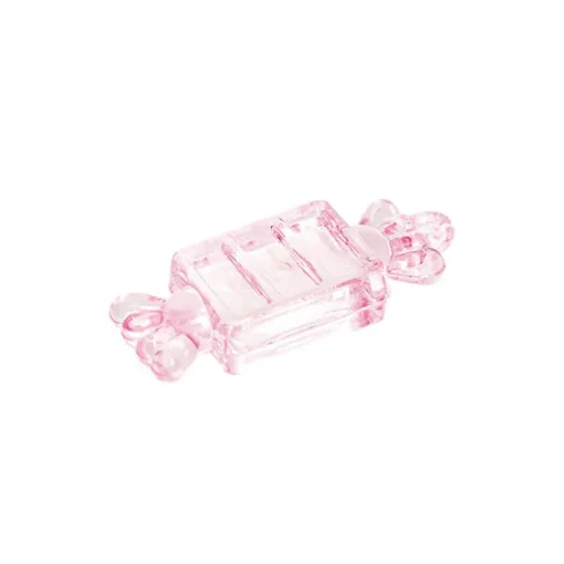 Decoration Acrylic Charms Candy Pack 12 Baby Pink (48x19mm)