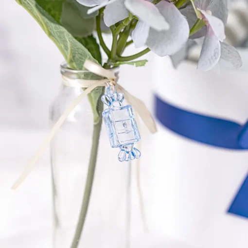 Decoration Acrylic Charms Candy Pack 12 Baby Blue (48x19mm)