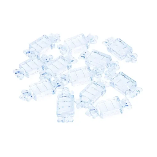 Decoration Acrylic Charms Candy Pack 12 Baby Blue (48x19mm)