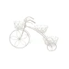 Decorative Bicycle Planter Shelf Display Stand White (62cmH)