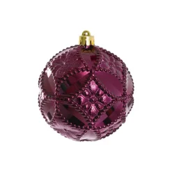 Decorative Hanging Baubles Set 6 Plum (10cmD)