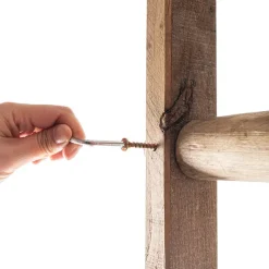 Decorative Wooden Ladder Washed Brown (48x5x193cmH)