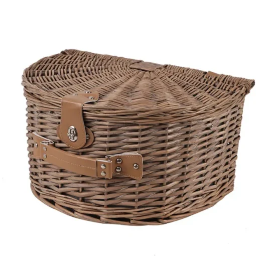 Deluxe 4 Person Picnic Basket Brown (41x31x22cmH)