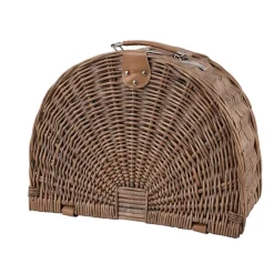 Deluxe 4 Person Picnic Basket Brown (41x31x22cmH)