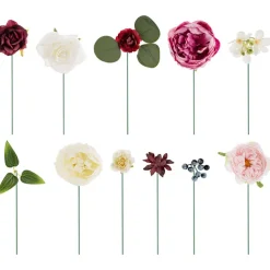 DIY Rose Peony & Berry Arrangement Box Red (26x25x6cmH)